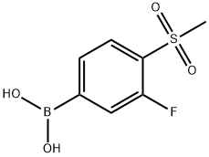 3-FLUORO-4-(METHYLSULFONYL)PHENYLBORONIC ACID Structure