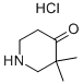 3,3-DIMETHYL-PIPERIDIN-4-ONE HCL SALT 구조식 이미지