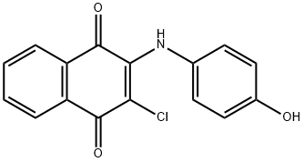 2-클로로-3-(4-히드록시아닐리노)-1,4-나프토퀴논 구조식 이미지