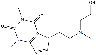 3,7-Dihydro-7-[2-[(2-hydroxyethyl)methylamino]ethyl]-1,3-dimethyl-1H-purine-2,6-dione Structure