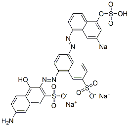 6'-Amino-1'-hydroxy-4-[(5-hydroxy-7-sodiosulfo-1-naphthalenyl)azo][1,2'-azobisnaphthalene]-3',7-disulfonic acid disodium salt 구조식 이미지