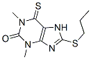 8-(Propylthio)-3,7-dihydro-1,3-dimethyl-6-thio-1H-purin-2-one 구조식 이미지