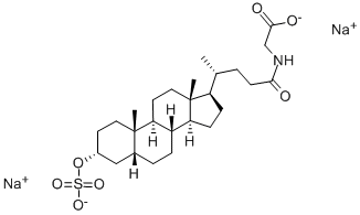 3ALPHA-HYDROXY-5BETA-CHOLAN 24-OIC ACID N-[CARBOXYMETHYL]AMIDE 3-SULFATE DISODIUM SALT Structure