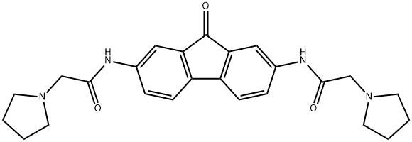 N,N'-(9-Oxo-9H-fluorene-2,7-diyl)bis[1-pyrrolidineacetamide] Structure