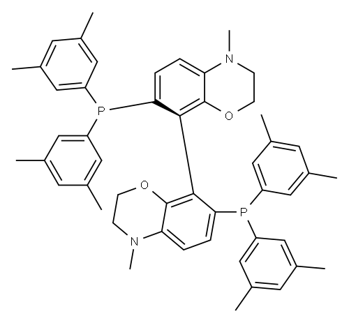 R-(+)-N,N'-DIMETHYL-7,7'-BIS(DI(3,5-XYLYL)PHOSPHINO)-3,3',4,4'-TETRAHYDRO-8,8'-BI-2H-1,4-BENZOXAZINE ISOPROPANOL ADDUCT Structure