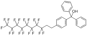 1-[4-(1H,1H,2H,2H-Perfluorodecyl)phenyl)-1,1-diphenylmethanol 구조식 이미지