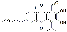 (8aR,10aS)-2,3-Dihydroxy-4-isopropyl-10a-methyl-6-(4-methyl-3-pentenyl)-9,10-dioxo-5,8,8a,9,10,10a-hexahydro-1-anthracenecarbaldehyde 구조식 이미지