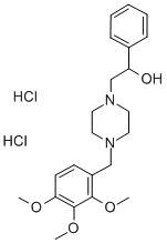 alpha-Phenyl-4-((2,3,4-trimethoxyphenyl)methyl)-1-piperazineethanol di hydrochloride Structure