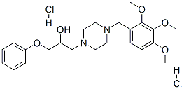 1-phenoxy-3-[4-[(2,3,4-trimethoxyphenyl)methyl]piperazin-1-yl]propan-2 -ol dihydrochloride Structure