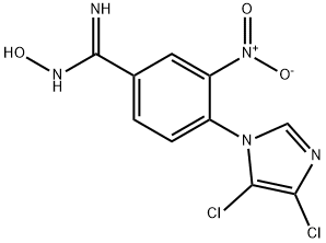 4-(4,5-DICHLORO-1H-IMIDAZOL-1-YL)-N'-HYDROXY-3-NITROBENZENECARBOXIMIDAMIDE Structure