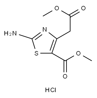 Methyl 2-amino-4-(2-methoxy-2-oxoethyl)thiazole-5-carboxylate hydrochloride 구조식 이미지