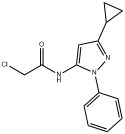 N1-(3-CYCLOPROPYL-1-PHENYL-1H-PYRAZOL-5-YL)-2-CHLOROACETAMIDE 구조식 이미지