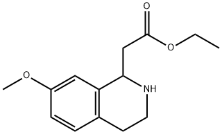 1-Isoquinolineacetic  acid,1,2,3,4-tetrahydro-7-methoxy-,ethyl  ester 구조식 이미지