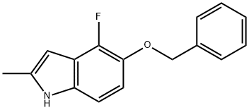 4-플루오로-2-메틸-5-(페닐메톡시)-1H-인돌 구조식 이미지