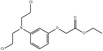 ethyl 2-[3-[bis(2-chloroethyl)amino]phenoxy]acetate 구조식 이미지