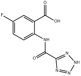 벤조산,5-플루오로-2-[(1H-테트라졸-5-일카르보닐)아미노]-(9CI) 구조식 이미지