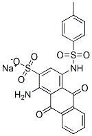 sodium 1-amino-9,10-dihydro-4-[[(4-methylphenyl)sulphonyl]amino]-9,10-dioxoanthracene-2-sulphonate 구조식 이미지