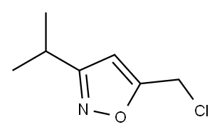 Isoxazole, 5-(chloromethyl)-3-(1-methylethyl)- (9CI) 구조식 이미지