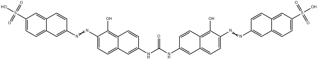 6,6'-[carbonylbis[imino(1-hydroxynaphthalene-2,6-diyl)azo]]bisnaphthalene-2-sulphonic acid 구조식 이미지