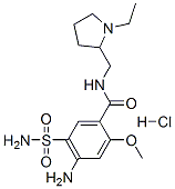 4-amino-5-(aminosulphonyl)-N-[(1-ethyl-2-pyrrolidinyl)methyl]-2-methoxybenzamide monohydrochloride Structure