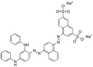 4'-[[2,4-Bis(phenylamino)phenyl]azo][1,1'-azobisnaphthalene]-3,6-disulfonic acid disodium salt 구조식 이미지