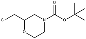 4-모르폴린카르복실산,2-(클로로메틸)-,1,1-디메틸에틸에스테르 구조식 이미지