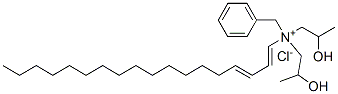 benzylbis(2-hydroxypropyl)octadecadienylammonium chloride Structure