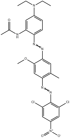 N-[2-[[4-[(2,6-dichloro-4-nitrophenyl)azo]-2-methoxy-5-methylphenyl]azo]-5-(diethylamino)phenyl]acetamide Structure