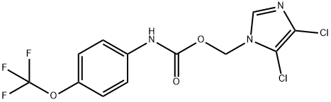 4,5-Dichloro-1-[({[4-(trifluoromethoxy)phenyl]carbamoyl}oxy)methyl]-1H-imidazole 구조식 이미지