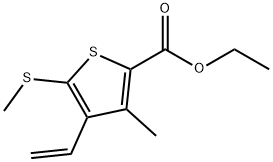 ETHYL 3-METHYL-5-(METHYLTHIO)-4-VINYLTHIOPHENE-2-CARBOXYLATE Structure