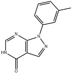 4H-Pyrazolo[3,4-d]pyrimidin-4-one, 1,5-dihydro-1-(3-methylphenyl)- 구조식 이미지