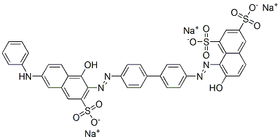 7-Hydroxy-8-[[4'-[[1-hydroxy-6-(phenylamino)-3-sulfo-2-naphtyl]azo]-1,1'-biphenyl-4-yl]azo]-1,3-naphthalenedisulfonic acid trisodium salt 구조식 이미지