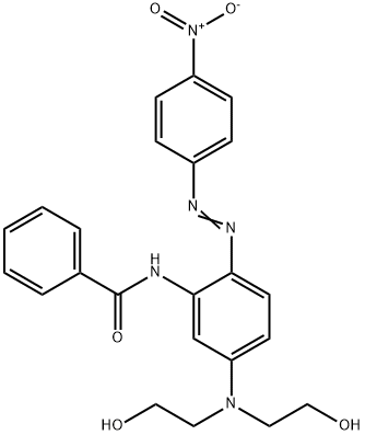 N-[5-[Bis(2-hydroxyethyl)amino]-2-(4-nitrophenylazo)phenyl]benzamide Structure