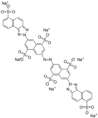 hexasodium 3,3'-azobis[7-(6-sulphonato-2H-naphtho[1,2-d]triazol-2-yl)naphthalene-1,5-disulphonate] 구조식 이미지