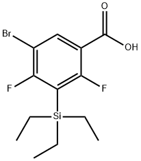 5-Bromo-2,4-difluoro-3-(triethylsilyl)benzoic acid Structure