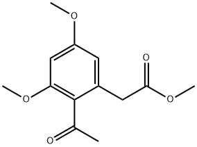 Benzeneacetic acid, 2-acetyl-3,5-dimethoxy-, methyl ester Structure