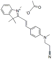 2-[2-[4-[(2-cyanoethyl)methylamino]phenyl]vinyl]-1,3,3-trimethyl-3H-indolium acetate Structure