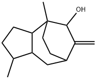 데카하이드로-1,4-디메틸-6-메틸렌-4,7-에타노아줄렌-5-올 구조식 이미지