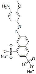 disodium 7-[(4-amino-3-methoxyphenyl)azo]naphthalene-1,3-disulphonate 구조식 이미지