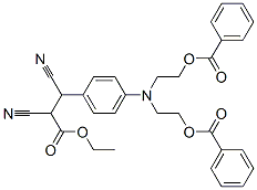 에틸3-[4-[비스[2-(벤조일옥시)에틸]아미노]페닐]-2,3-디시아노프로피오네이트 구조식 이미지