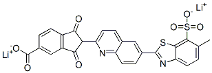 dilithium 2-[6-(6-methyl-7-sulphonatobenzothiazol-2-yl)-2-quinolyl]-1,3-dioxoindan-5-carboxylate Structure