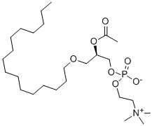 1-O-HEXADECYL-2-ACETYL-SN-GLYCERO-3-PHOSPHOCHOLINE Structure