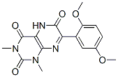 2,4,6(3H)-Pteridinetrione,  7-(2,5-dimethoxyphenyl)-1,5-dihydro-1,3-dimethyl- Structure