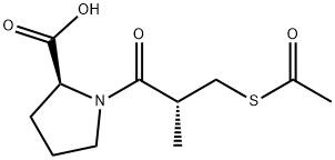 (R)-1-[3-(acetylthio)-2-methyl-1-oxopropyl]-L-proline Structure
