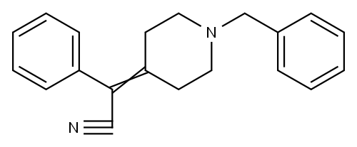 alpha-[1-(phenylmethyl)piperidin-4-ylidene]phenylacetonitrile 구조식 이미지
