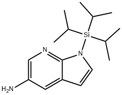 1H-Pyrrolo[2,3-b]pyridin-5-amine, 1-[tris(1-methylethyl)silyl]- 구조식 이미지