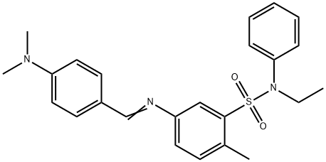 4-[[[4-(dimethylamino)phenyl]methylene]amino]-N-ethyl-N-phenyltoluene-2-sulphonamide Structure
