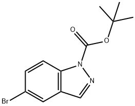 TERT-BUTYL 5-BROMO-1H-INDAZOLE-1-CARBOXYLATE 구조식 이미지