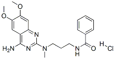 N-[3-[(4-amino-6,7-dimethoxy-quinazolin-2-yl)-methyl-amino]propyl]benz amide hydrochloride Structure