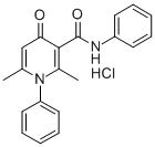 Nicotinamide, 1,4-dihydro-2,6-dimethyl-N,1-diphenyl-4-oxo-, monohydroc hloride 구조식 이미지